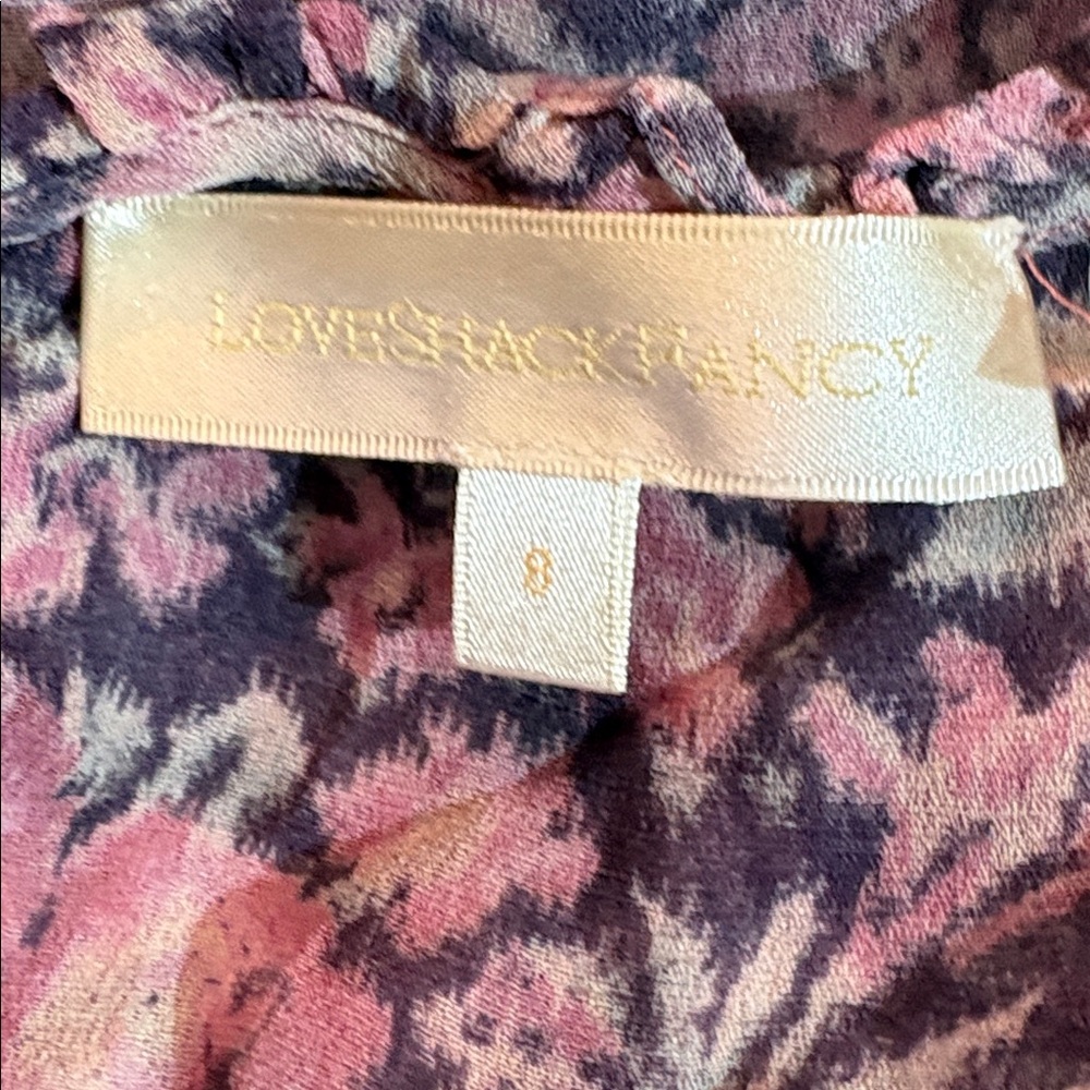 Loveshackfancy Cassidy Floral-Print Georgette Mini Dress - size 8 - Picture 9 of 9